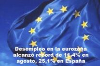 Desempleo en la eurozona alcanzó récord de 11,4% en agosto, 25,1% en España